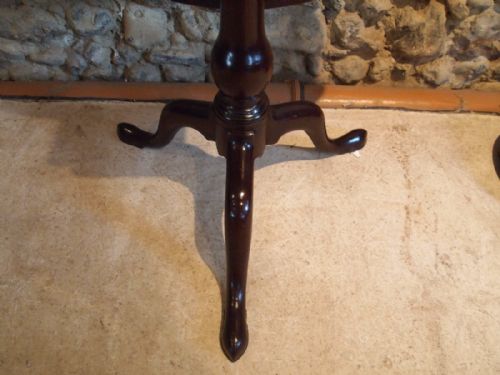 fig 3. Table fine quality George III Mahogany birdcage action tilt top c1780