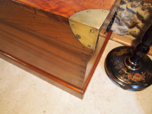 fig 2. Chest Victorian coffer blanket box coffee table Camphor military c1870