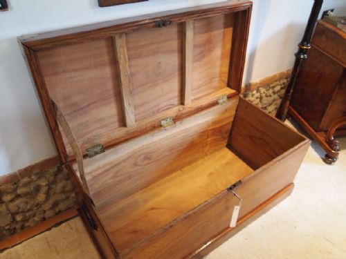 fig 3. Chest Victorian coffer blanket box coffee table Camphor military c1870