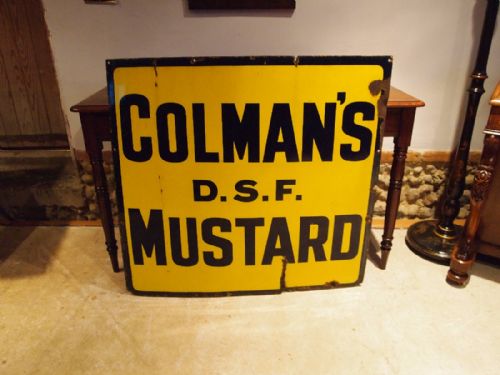 Sign Enamel Sign Colmans Mustard C1930