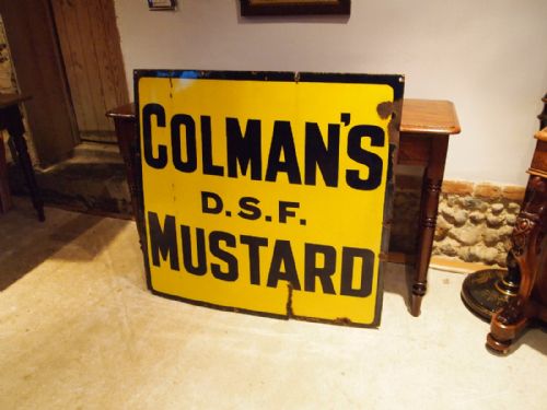 fig 1. Sign enamel sign Colmans mustard c1930