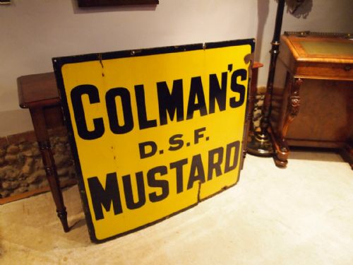 fig 2. Sign enamel sign Colmans mustard c1930