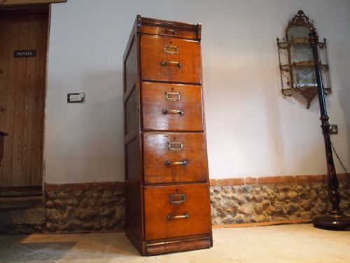 Chest of Drawers Filing Cabinet Edwardian Oak C1900