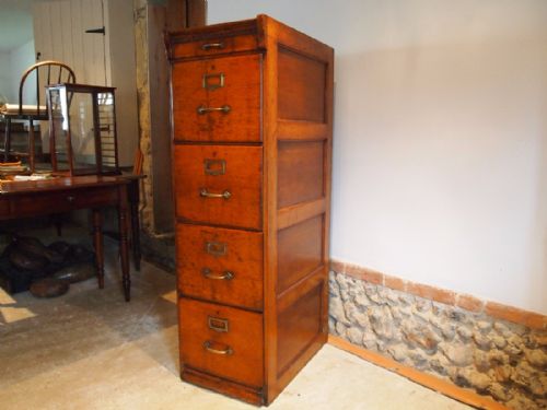 fig 2. Chest of drawers filing cabinet Edwardian Oak c1900