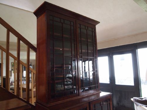 fig 1. Bookcase fine George III Mahogany glazed c1800