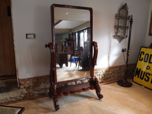 Mirror Cheval Stunning William IV Mahogany C1835