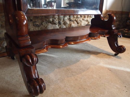 fig 1. Mirror Cheval stunning William IV Mahogany c1835