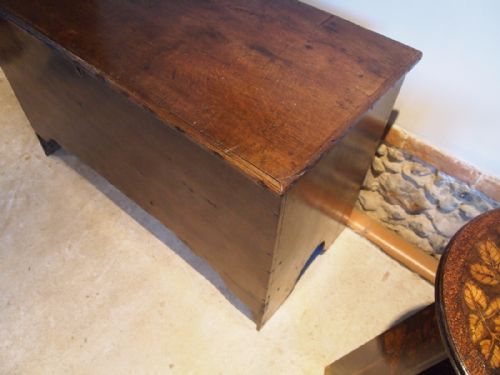 fig 2. Chest trunk coffer George II Oak trad six plank c1740