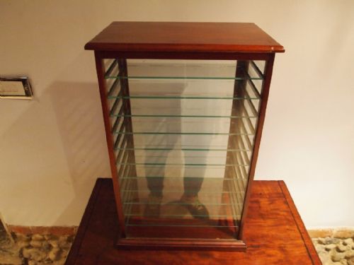 fig 2. Cabinet display haberdashery shop collectors Victorian Mahogany c1890