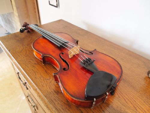 Violin Victorian Scottish by Frank Devoney Dated 1896