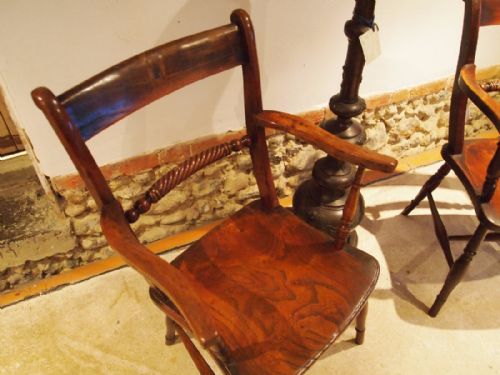 fig 1. Chairs a pair of Victorian Windsor rope back armchairs c1870