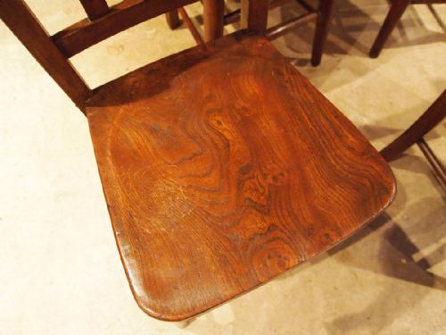 fig 2. Chairs set of 8 Edwardian kitchen Windsor chairs c1910