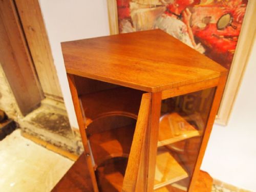 fig 1. Cabinet corner display Arts and Crafts Cotswold School Oak c1920