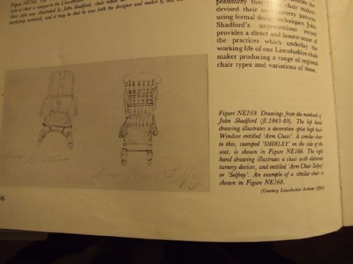 fig 3. Chair rare Victorian John Shadford Windsor chair Caistor Lincolnshire c1870