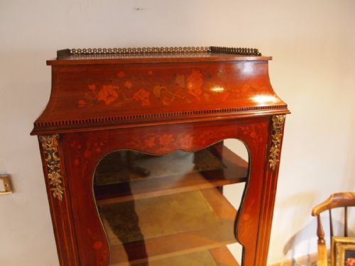 fig 1. Cabinet vitrine display Victorian Mahogany c1890