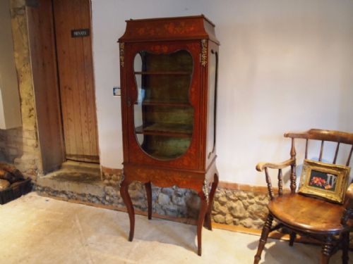 fig 3. Cabinet vitrine display Victorian Mahogany c1890