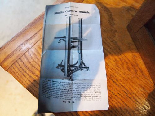 fig 1. Studio camera stand rare Victorian Houghtons ltd c1890