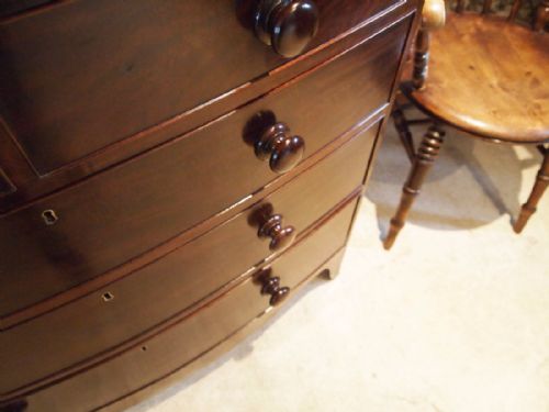 fig 2. Chest of drawers George IV Mahogany bow front c1820