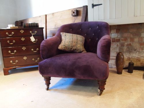 Chair Armchair Victorian Button Back C1880