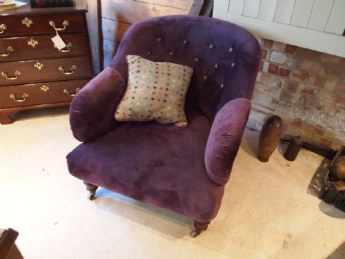 fig 1. Chair armchair Victorian button back c1880