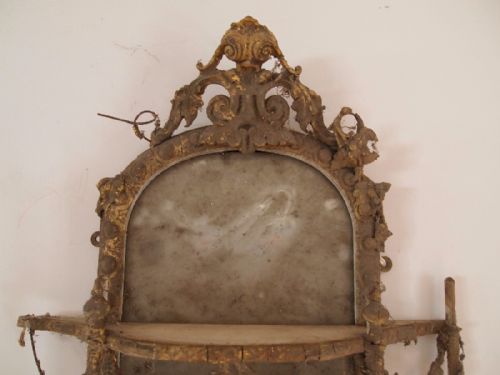 fig 1. Mirror a rare pair of Regency pier mirrors for restoration c1825