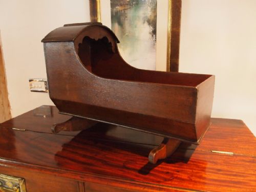 Dolls Crib Rare George III Oak C1790