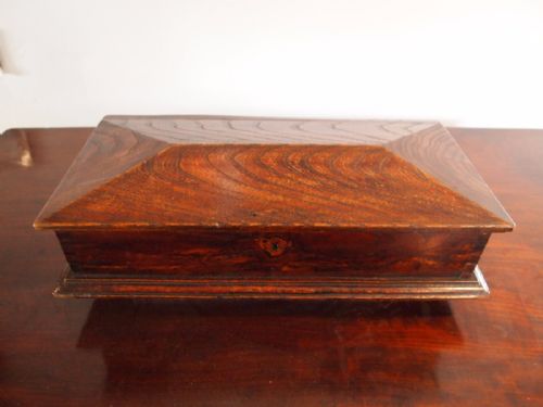 Till a Rare Elm George IV Till or Folk Art Rent Box C1830