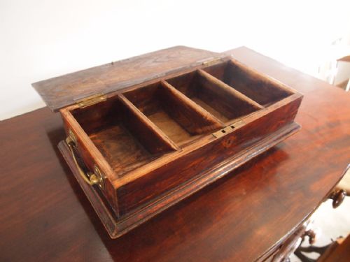 fig 1. Till a rare Elm George IV till or folk art rent box c1830