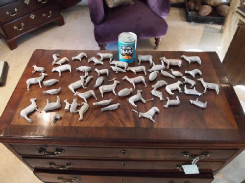 Folk Art Victorian Carved Wooden Animals Noah's Ark C1880