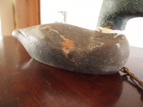 fig 2. Duck carved Edwardian wooden decoy duck folk art c1900