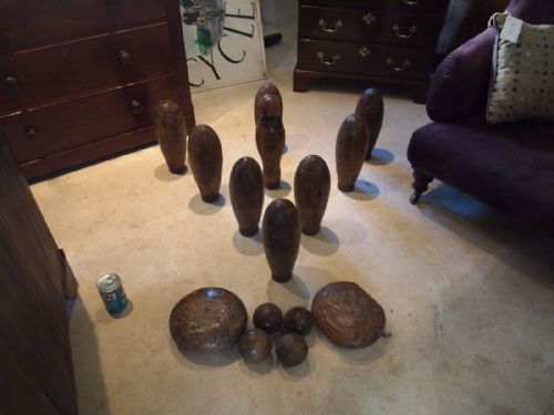 Skittles Victorian Elm and Iron Pub Skittles C1850