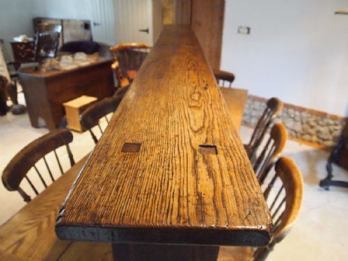 Bench Settle Pew Victorian Oak Langley School Norfolk C1880