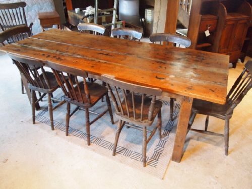 fig 1. Table refectory farmhouse Victorian Pine and Oak Norfolk c1840
