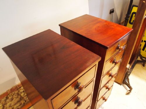 fig 1. Chest of drawers pair of Victorian Mahogany chests c1850
