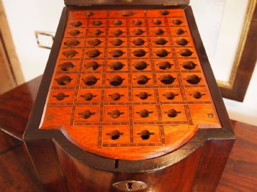 fig 2. Knife box stunning interior George III Mahogany c1790