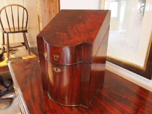 fig 3. Knife box stunning interior George III Mahogany c1790