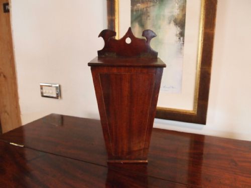 fig 1. Candle box George III Mahogany c1780