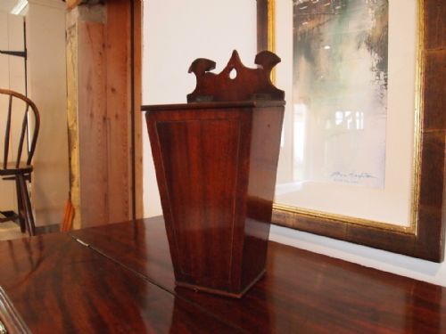 fig 2. Candle box George III Mahogany c1780