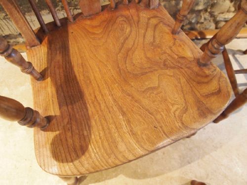 fig 1. Chairs set of 6 Victorian Windsor wheelbacks Beech and Elm c1880