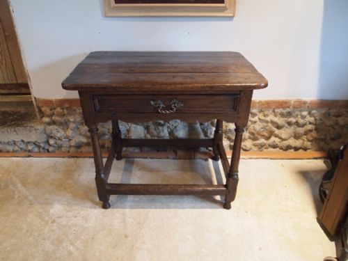 Table Lamp Side Console Hall Queen Anne Oak C1700