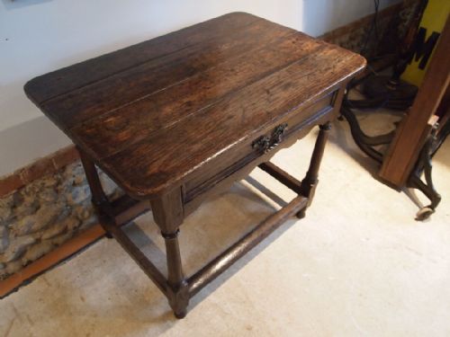 fig 1. Table lamp side console hall Queen Anne Oak c1700