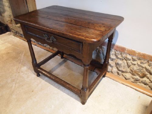 fig 2. Table lamp side console hall Queen Anne Oak c1700
