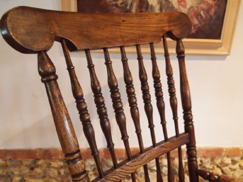 fig 2. Chair rocking chair Victorian Windsor John Shadford Lincolnshire c1870