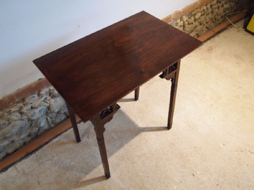 fig 1. Table Liberty and co Moorish Walnut hall side console c1900