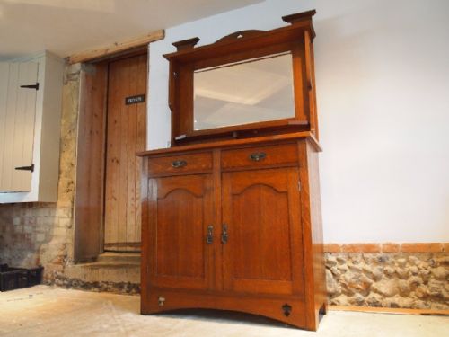 Sideboard Dresser Arts and Crafts Oak C1900