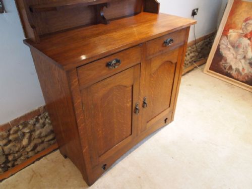 fig 1. Sideboard dresser Arts and Crafts Oak c1900