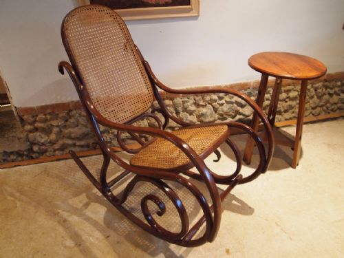 fig 3. Chair rocking chair Bentwood cane rocker c1930