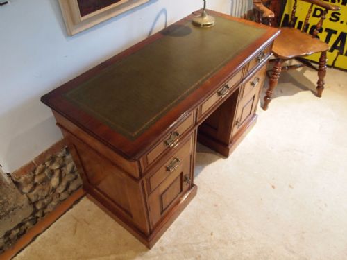 fig 1. Desk Arts and Crafts fine quality Walnut c1890