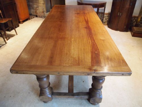 fig 2. Table English Oak refectory farmhouse dining table c1920