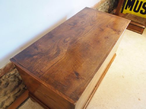 fig 1. Chest Blanket box coffer coffee table Victorian Elm c1840